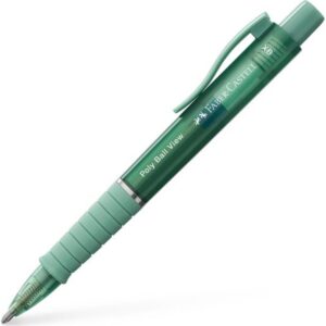 Στυλό Faber Στυλό Ballpoint 1.4mm με Πράσινο Μελάνι Poly Ball View Green Lily