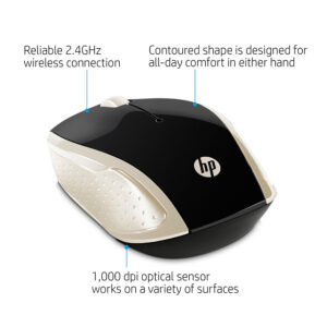 HP 200 Silk Gold Wireless Mouse 2HU83AA