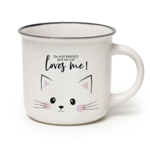 Legami Milano Cup-Puccino Take A Break Cat Κούπα Κεραμική Λευκή 350ml