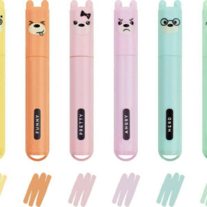Legami Milano Teddy’s Mood Mini Μαρκαδόροι Υπογράμμισης PASTEL 5mm σετ 6τμχ