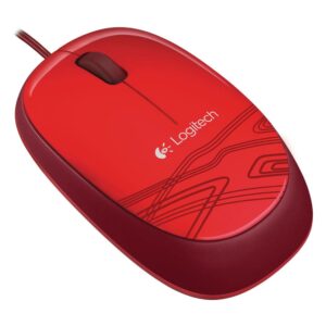Logitech M105 Optical Mouse (Red, Wired)