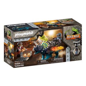 Playmobil Τρικεράτωψ Με Πανοπλία-Κανόνι Και Μαχητές